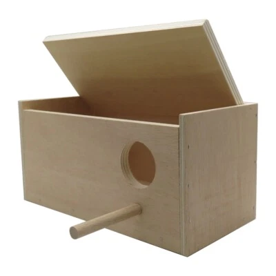 NOBBY Wellensittich Nistkasten - 28,5 x 14 x 14 cm - Brutkasten Vogelhaus Loch rechts