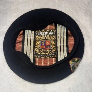Vintage Black Beret Switzerland Super Basque Impermeable See Pics - Picture 1 of 9