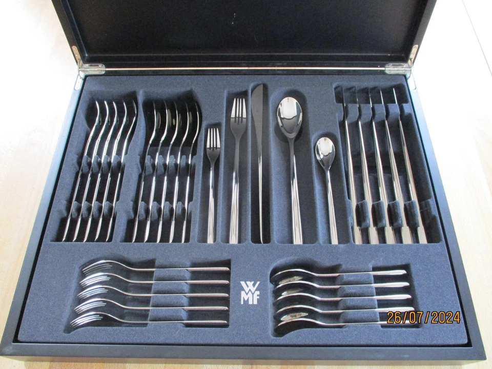 WMF TAIKA BESTECK 30-TEILIG CROMARGAN EDELSTAHL MENÜMESSER MIT SÄGESCHLIFF - Bild 1 von 4