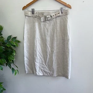 267 Chalmers St Women's Size 12 (Vintage 16) Midi Pencil Skirt Beige Vintage - Picture 1 of 11