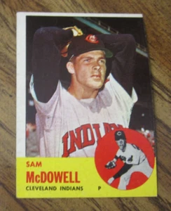 Sam McDowell 1963 Topps #317 Trading Card MLB Baseball Cleveland Indians - Bild 1 von 2