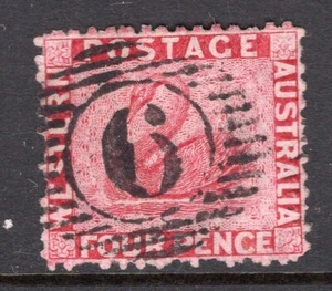 Western Australia early 4d swan with 6 (or 9?) numeral cancel - Picture 1 of 2