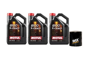 15L Motul 8100 X-CLEAN + 5W30 Wix Filter Motor Oil Change Kit API SN/CF - Picture 1 of 1