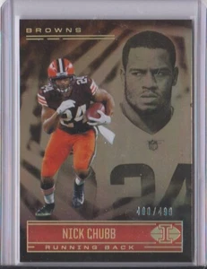 2021 PANINI ILLUSIONS FOOTBALL NICK CHUBB BRONZE #400/499 BROWNS 43 - Picture 1 of 2