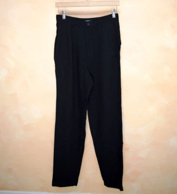 80s/90s Vintage Philippe Adec Paris Black Trouser Pants - Sz 8 - Image 1 of 4