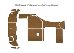 2005 Chaparral 270 Signature Swim Platform Cockpit Boat EVA Foam Teak Floor Pad - Bild 1 von 18