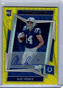 Panini Rookies & Stars Alec Pierce GOLD AUTO /10 ROOKIE SSP - Picture 1 of 2