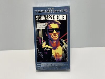 The Terminator VHS Tape 1992 Sealed Blue Cover Promo Screener Extended Play MINT - Image 1 of 4