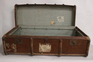 Bellissima valigia vintage / baule / Old English suitcase / marrone / inglese/UK - Picture 1 of 12