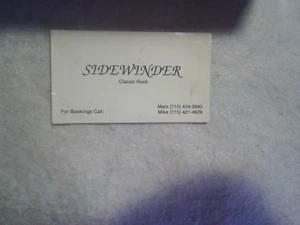 BIGLIETTO DA VISITA 1996 SIDEWINDER CLASSIC ROCK BAND + NASTRO VHS, Little Willy Wi - Foto 1 di 5