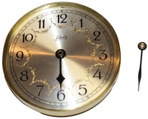 VTG Shatz/Jahresuhrenfabrik #49 Anniversary Clock Parts - Clock Face and Hands - Picture 1 of 7
