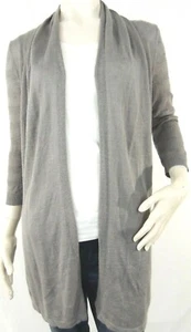 Yellow Bird Open Cardigan Anthropologie Size Small Gray Lightweight 3/4 Sleeve - Picture 1 of 12