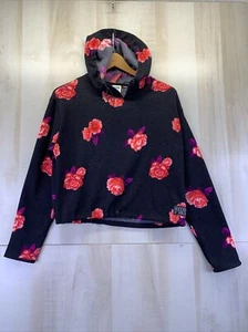 Victoria’s Secret “PINK” Crop Knit Floral Hoodie Sweater Sz S NWT-5967 - Picture 1 of 7