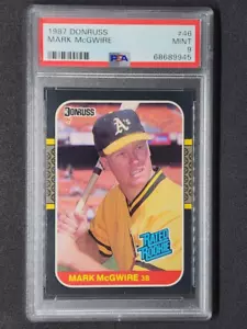 1987 Donruss MARK MCGWIRE Rated Rookie #46 RC PSA 9 Mint - Picture 1 of 2