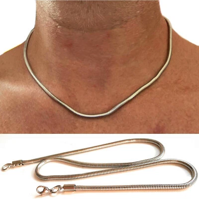 COLLANA SNAKE IN ACCIAIO INOX 50 CM  x 3 MM DA UOMO E DONNA - Immagine 1 di 4