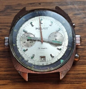 Cronógrafo POLJOT cal. 3133 - raro reloj de pulsera vintage URSS - UNIÓN SOVIÉTICA - Imagen 1 de 8
