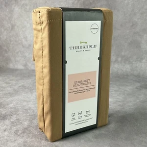 Umbral - Juego de funda de almohada ultra suave de 300 hilos - Estándar - SPC marrón - Imagen 1 de 3