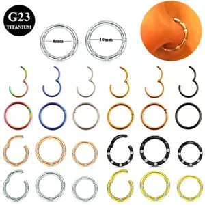 CLICKER SEPTUM PIERCING HELIX RING SCHARNIER OHR SEGMENT TRAGUS LIPPE KLICKER - Bild 1 von 3