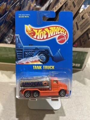 1991 Hot Wheels Blue/White Card #147 TANK TRUCK Orange/Chrome w/Chrome 7Sp-Varia - Image 1 of 4