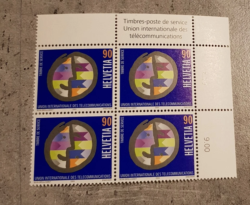 SWITZERLAND HELVETIA UNION INTERN. DES TELECOMMUNICATIONS IN BLOCK OF 4 MNH - Image 1 of 1
