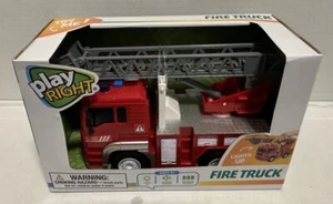 🆕 PLAYRIGHT Fire Truck With Crane Ladder, Realistic Sounds & Lights Up, 3+ - Picture 1 of 8