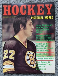 VTG 1977 JANUARY HOCKEY PICTORIAL MAGAZINE NHL HOF EXC BOBBY ORR + MORE - Picture 1 of 3