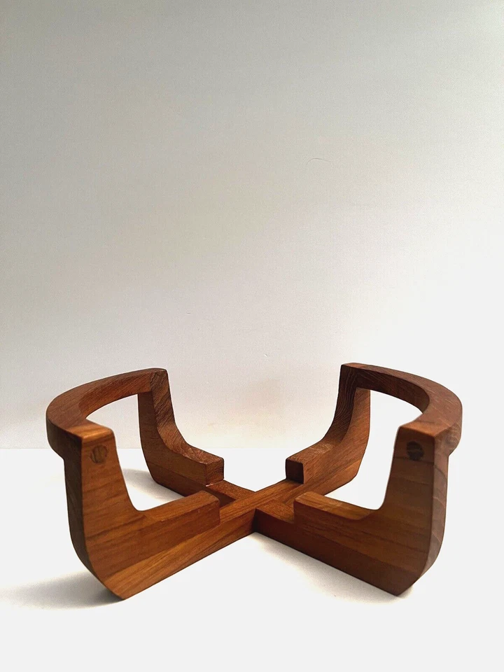 Soporte trivet de teca MCM para cazuela Corning de 8,5" o maceta Foto 1 de 4