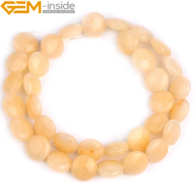 Cuentas sueltas espaciadoras naturales para monedas piedras surtidas para hacer joyas hilo 15" Foto 1 de 4