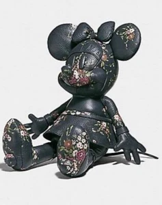 Nuevo con etiquetas Disney X Coach Cuero Minnie Mouse Marino Muñeca Floral Pequeña Nueva - Imagen 1 de 6