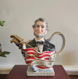 Vintage 1995 Fitz and Floyd Limited Edition Abraham Lincoln Teapot - Imagen 1 de 9