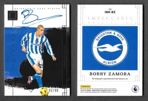 Tarjeta automática Panini Impeccable EPL 2024 #INK-BZ Bobby Zamora Brighton/99 - Imagen 1 de 1