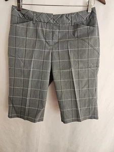 Express Design Studio Editor Shorts grau Fensterscheibe kariert Bermuda Kleid Gr. 4 - Bild 1 von 6