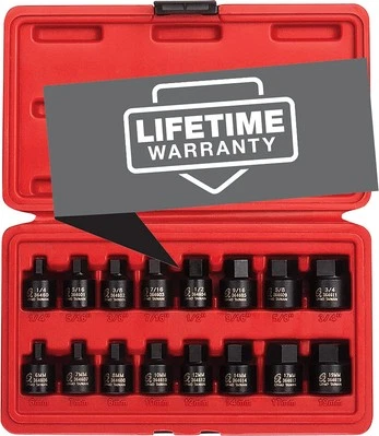 Sunex 3646, 3/8 Inch Drive Low Profile Impact SAE & Metric Stubby Hex Driver  - Image 1 of 4