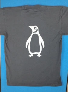 Vintage '90s Y2K Penguin Books Faded Black T-Shirt Heavyweight Pro Club M - Picture 1 of 8