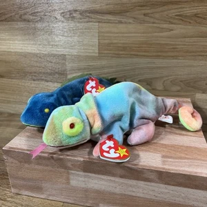 Paquete TY BEANIE BABY - Rainbow the Chameleon & Iggy the Iguana - Imagen 1 de 6