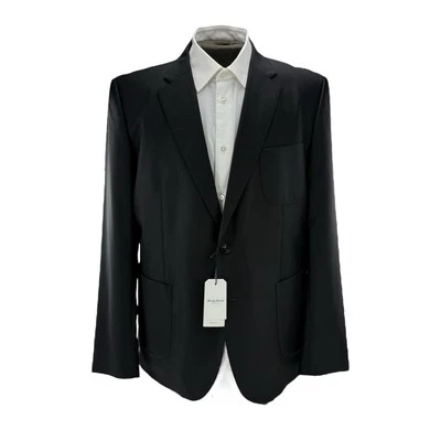 Jaqueta Blazer Hardy Aimes Lã Preta 2 Botões Ventilação Dupla 46R Heddon Fit Nova Com Etiqueta - Imagem 1 de 4