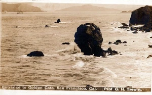 RPPC Entrance to Golden Gate San Francisco CA Prof Trewin Real Photo T5D - Picture 1 of 2