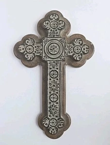 Cross Crucifix Celtic Heavy Wall Hanging 2006 Christian Brown Rustic Farmhouse - Picture 1 of 4