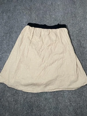 Abercrombie & Fitch Skirt Womens Small Beige Linen Blend academia babydoll y2k - Image 1 of 4