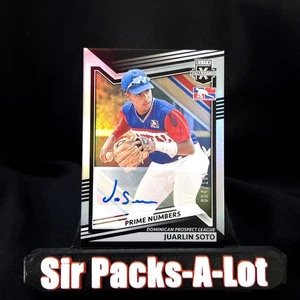 2022 Panini Elite Extra Edition - Juarlin Soto #176 Prime Numbers 4/185 (AU, RC) - Bild 1 von 2
