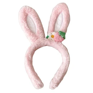 Fascia Per Orecchie Di Coniglio Rosa Mancare Cerchietto Coniglietto - Photo 1/12