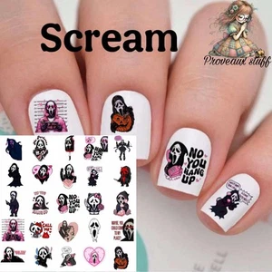 Scream Waterslide Finger Nail Decals Instructions (set of 50) SS - Imagen 1 de 7