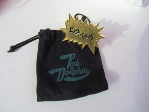 PINK DOLPHIN Men's GOLD DOUBLE RING in Japanese great w Hoodie! "pink + dolphin" - Picture 1 of 2
