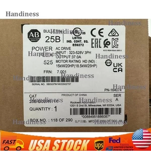 25B-D037N114 Allen Bradley PowerFlex 525 AC Drive NEW Factory Sealed US Free Tax - Picture 1 of 4