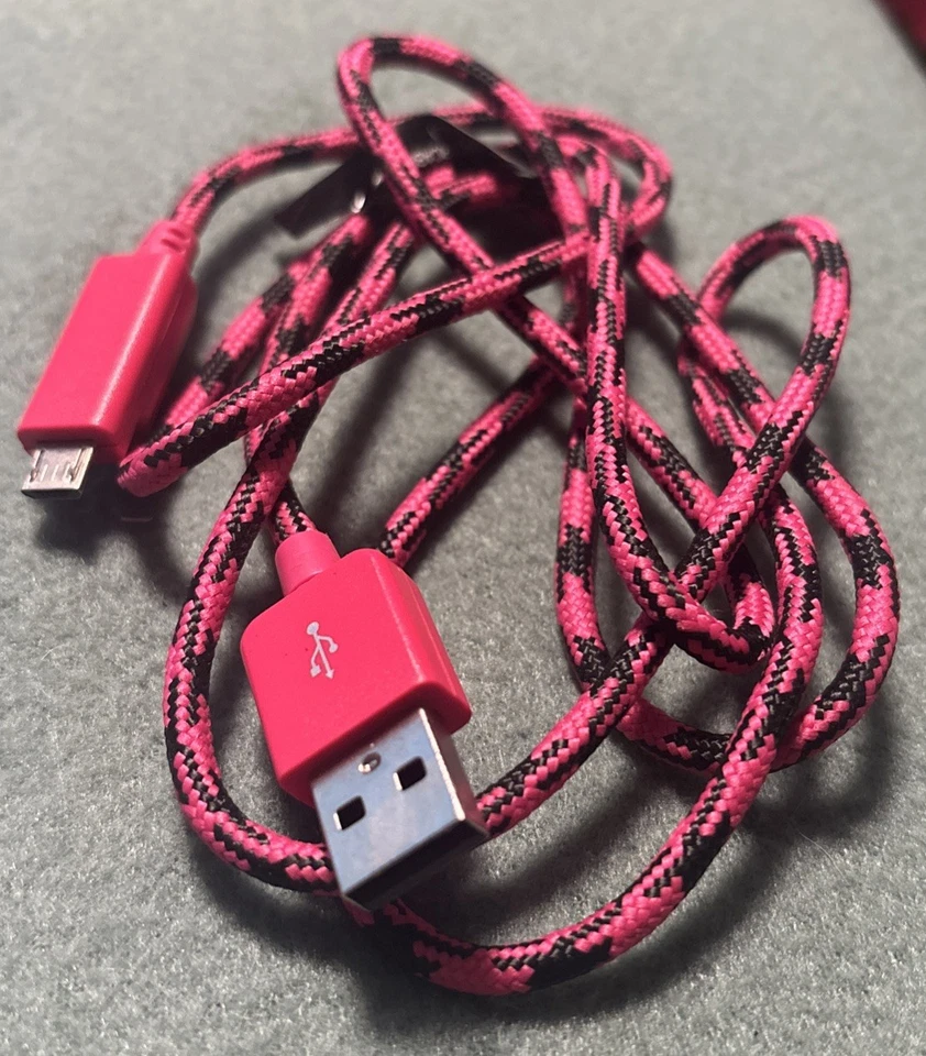 Cabo micro USB Verizon Micbrcabpnk parent rosa/preto 4 pés  - Imagem 1 de 3