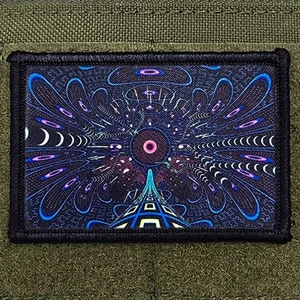 Psychedelic Patch Moral Tactical Meme Trance Army USA Flag Hook & Loop 3x2 - Picture 1 of 8