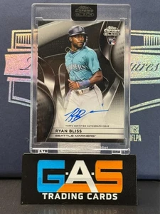 2025 Topps Chrome Black Ryan Bliss Rookie Auto #CBA-RB (AU, RC) Mariners - Picture 1 of 2
