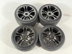 4x Used Traxxas XO-1 Supercar Tires & Wheels (2x Rear, 2x Front) Used 17mm Hex - Picture 1 of 6