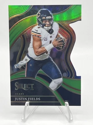 Justin Fields 2023 Select Club Level Neon Green Prizm Die Cut /499 - Image 1 of 2