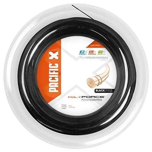Cuerda de tenis Pacific Uni adulto Polyforce Black Series - 200 m rollo 1,29 mm/16 L Foto 1 de 1